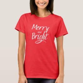 T-shirt : Merry and Bright (deep red) Tシャツ