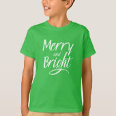 T-Shirt : Merry and Bright (green) Tシャツ (正面)