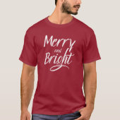 T-Shirt : Merry and Bright (red maroon) Tシャツ (正面)