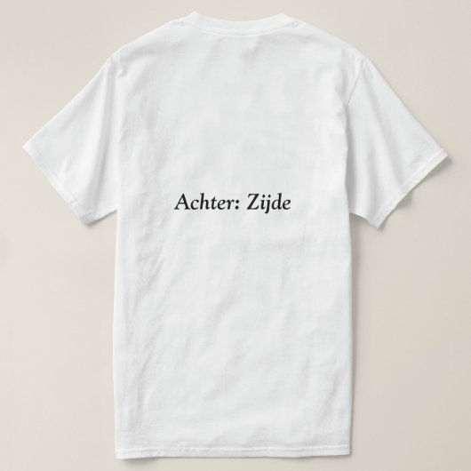 T-shirt met woordgrap, woordspeling opdruk  tシャツ (デザイン裏面)