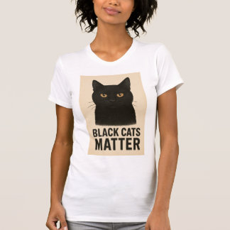 T-shirt met zwarte kat tシャツ