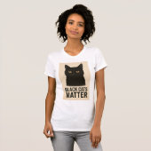 T-shirt met zwarte kat tシャツ (正面フル)