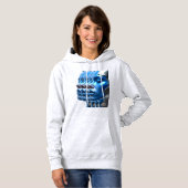 T-Shirt Metallic Blue Multi Face Illusion Art Hood パーカ (正面フル)