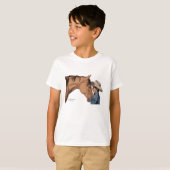 T-shirt mit Pferd und Jungen-Motiv Tシャツ (正面フル)