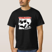 T-Shirt mit Schädel plus Text: "TOMZOFF's ZoffArt" Tシャツ (正面)