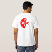T-Shirt mit Templer-Ordensregeln und Schriftzug Tシャツ (裏面フル)
