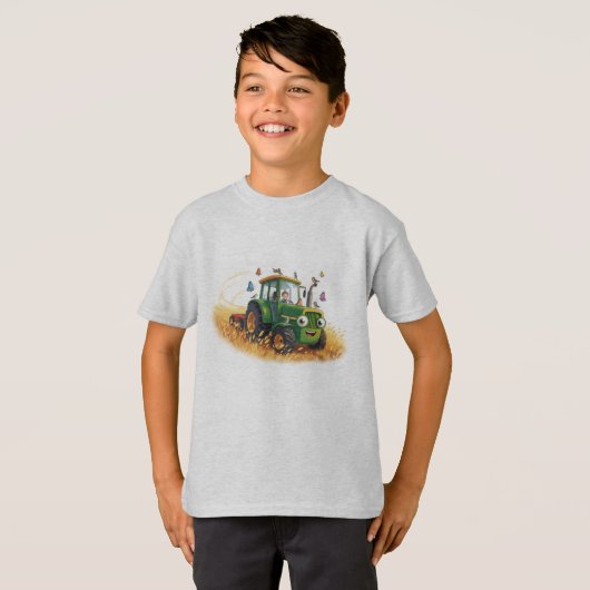 T-Shirt mit Traktor Motiv Tシャツ (正面フル)