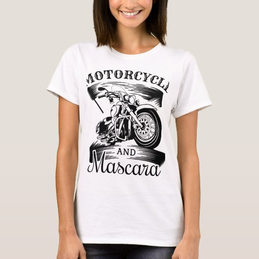 T-shirt motorcycle and mascara tシャツ (正面)