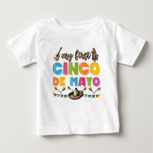 T-Shirt-My First Cinco de Mayo Baby  ベビーTシャツ (正面)