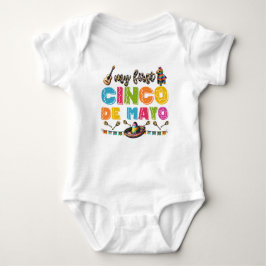 T-Shirt-My First Cinco de Mayo Baby Bodysuit ベビーボディスーツ
