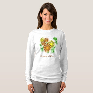 T-shirt - Neon Flowers with text Tシャツ
