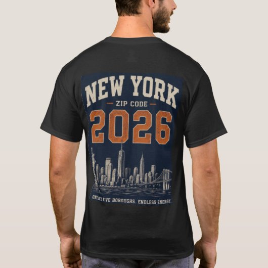 T-Shirt New York ZIP Code 2026 Tシャツ (裏面)