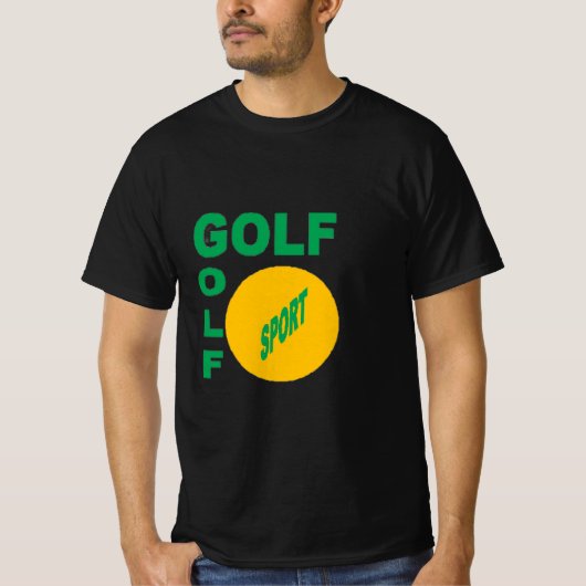 T-shirt noir homme DESIGN GOLF SPORT Tシャツ (正面)
