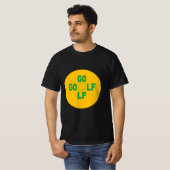 T-shirt noir homme SPORT GOLF Tシャツ (正面フル)