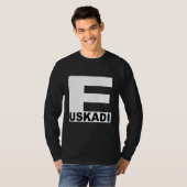 T-shirt noir manches longues EUSKADI Tシャツ (正面フル)