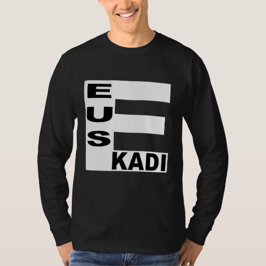 T-shirt noir  manches longues  EUSKADI Tシャツ (正面)