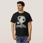 T-shirt noir Strong man Tシャツ (正面フル)