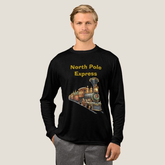 T-Shirt-North Pole Express Long Sleeve Tri-Blend T トライブレンドＴシャツ (正面全体)