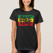T-shirt One Love Drapeau Reggae Rasta Tシャツ (正面)
