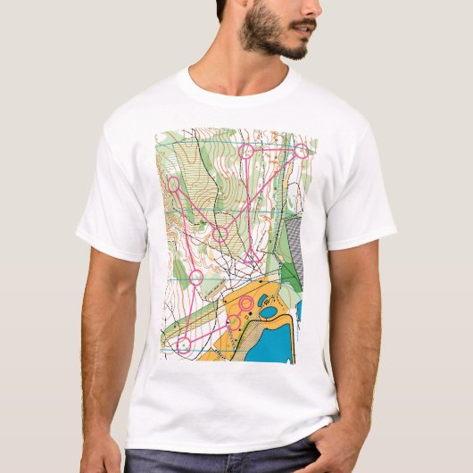 T-Shirt - Orienteering map Tシャツ (正面)