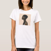 T-shirt peinture femme de profil tシャツ (正面)