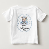 T-Shirt-Personalized Baby First Xmas 2025-Boy ベビーTシャツ (裏面)
