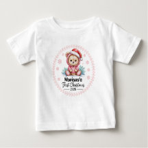 T-Shirt-Personalized Baby's Christmas 2025-Girl