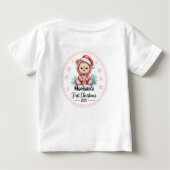 T-Shirt-Personalized Baby's Christmas 2025-Girl ベビーTシャツ (裏面)