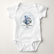 T-Shirt-Personalized Baby's First Xmas 2025-Boy