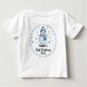 T-Shirt-Personalized Baby's First Xmas 2025-Boy ベビーTシャツ (裏面)
