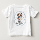 T-Shirt-Personalized Baby's First Xmas 2025-Boy ベビーTシャツ (裏面)