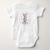 T-Shirt-Personalized Baby's First Xmas 2025-Girl ベビーボディスーツ (裏面)