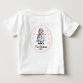 T-Shirt-Personalized Baby's First Xmas 2025-Girl ベビーTシャツ (裏面)