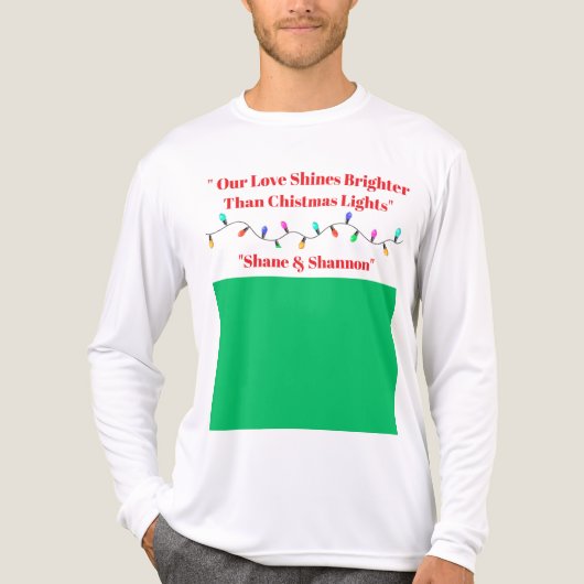 T-Shirt-Personalized Couples Christmas Shirt トライブレンドTシャツ (正面)