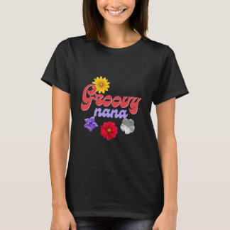 t-shirt playera para la abuela groovy nana tシャツ