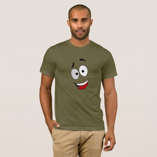 T-shirt pour homme -Jasper - Un visage heureux Tシャツ (正面フル)