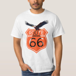 T-shirt pour hommes, motif Route 66 et aigle Tシャツ