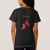T-shirt pour patineuse - Etoiles rouges Patinage Tシャツ (裏面)