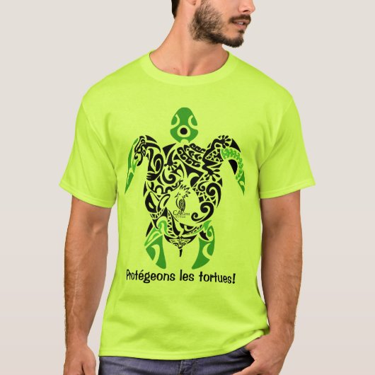 T-shirt Protégeons les tortues! Cagou Style Tシャツ (正面)