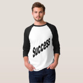 T-shirt raglan blanc noir  SUCCESS Tシャツ (正面フル)
