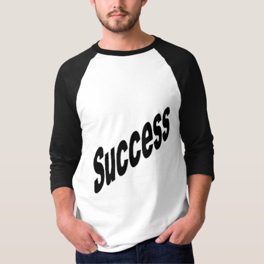 T-shirt raglan blanc noir  SUCCESS Tシャツ (正面)