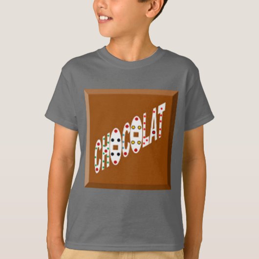 T-shirt raglan blanc/rouge  CHOCOLAT BONBONS Tシャツ (正面)