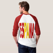 T-shirt raglan blanc rouge dos homme ESPANA Tシャツ (裏面フル)