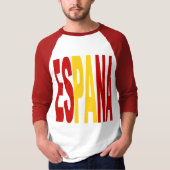 T-shirt raglan blanc rouge dos homme ESPANA Tシャツ (正面)