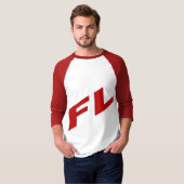 T-shirt raglan blanc rouge FLORIDA Tシャツ (正面フル)