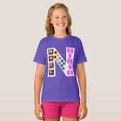 T-shirt raglan gris/noir NOEL BONBONS CHOCOLAT Tシャツ (正面フル)