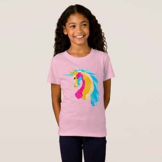 T-Shirt Rainbow Unicorn  Tシャツ (正面フル)