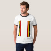 T-shirt ras de cou blanc noir DESIGN ALLEMAGNE Tシャツ (正面フル)