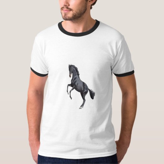 T-shirt ras de cou blanc noir I  LIKE  RUNNING Tシャツ (正面)