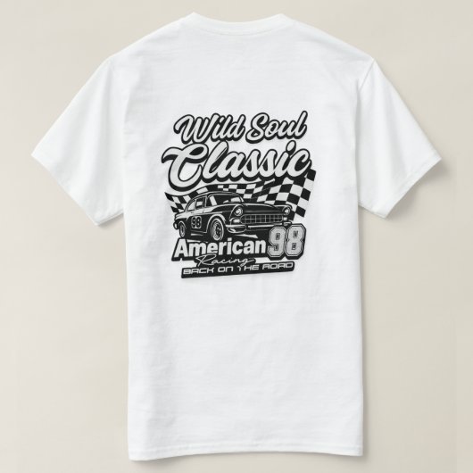 T-shirt rétro vintage car 98 tシャツ (デザイン裏面)